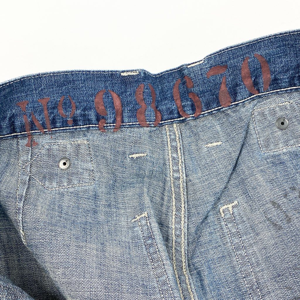 13l27 DOUBLE RL ダブルアールエル デニム ペインターパンツ 32×30 インディゴ ブルー ジーンズ Ralph Lauren ラルフローレン ヴィンテージ加工t18r