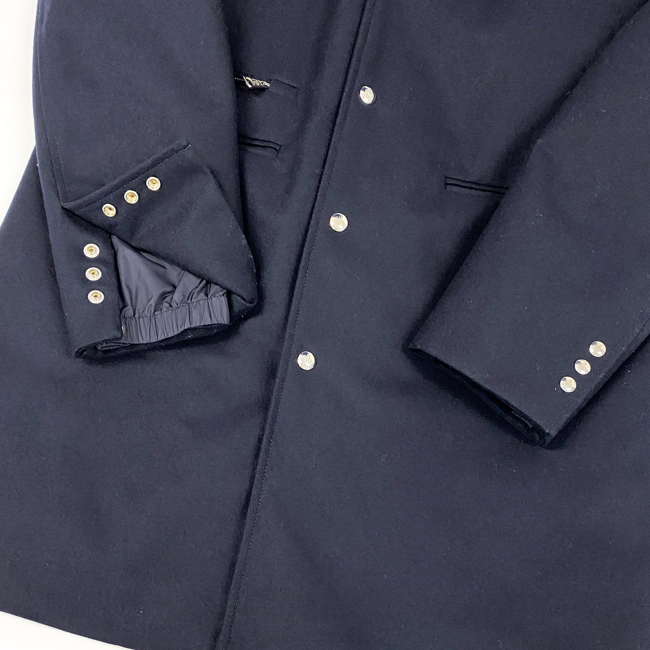 37d14 MONCLER モンクレール CALLAQUI GIUBBOTTO ウールダウンコート アウター H20911C00013 1サイズ ネイビー ウールナイロン100％ メンズ 男性用sn1
