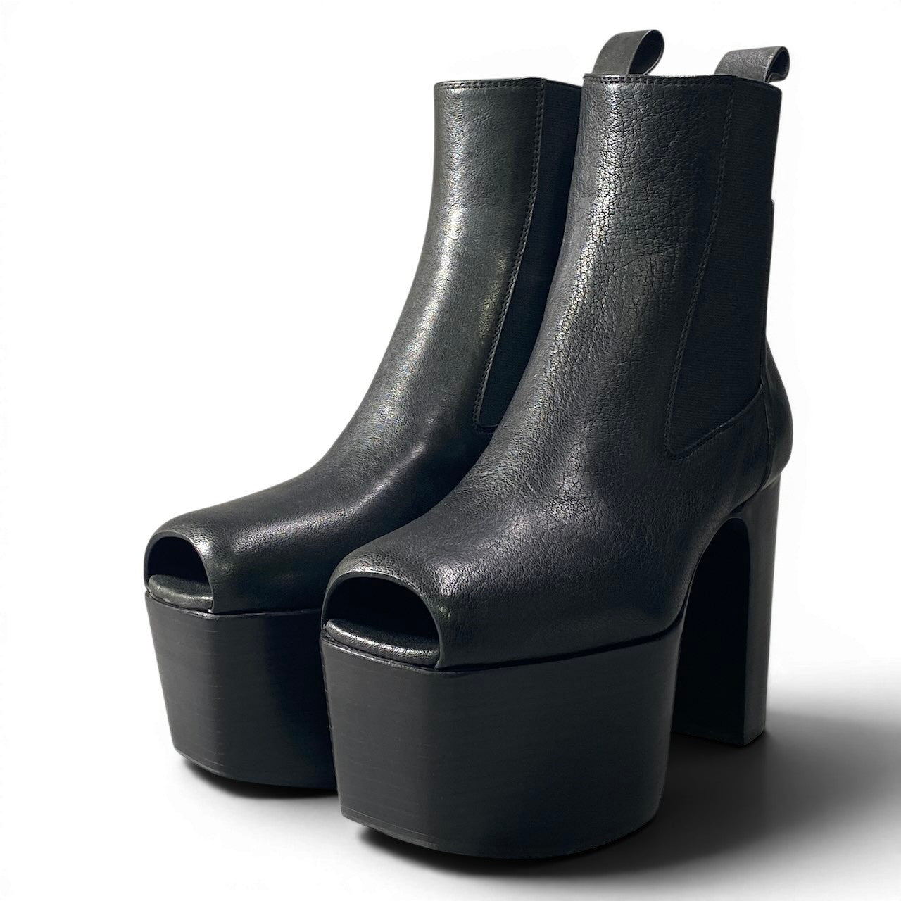 f12《極美品》 Rick Owens リックオウエンス オープントゥ キスブーツ Open Toe Kiss Boots RP20S1840LSL サイズ37 ブラック イタリア製 シューズt18r