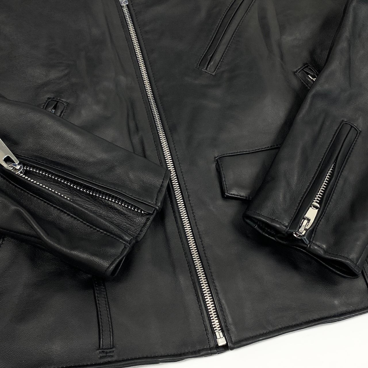24e14 【美品】JACKROSE ジャックローズ ダブルライダースジャケット レザージャケット 21AW-JRB01 3サイズ ブラック 羊革 メンズ 男性用k02i