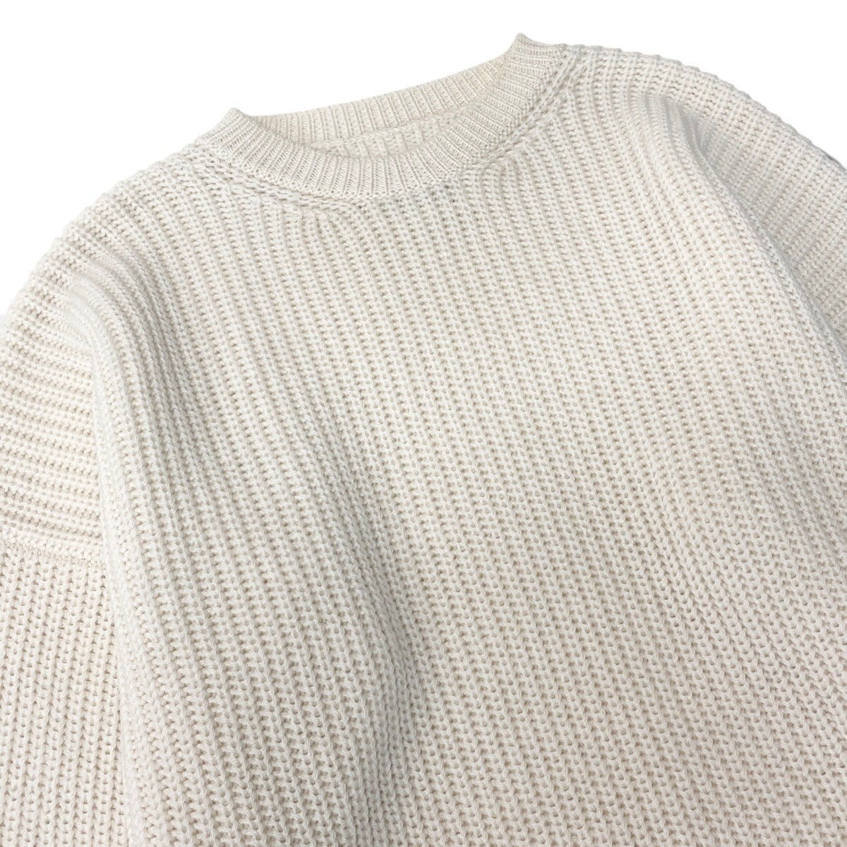 Mi13 MM6 Maison Margiela メゾンマルジェラ ニットセーター レイヤード ウールニット ダメージ加工 Shirt Bottom Sweater S アイボリー ホワイト メンズ 男性用k02i