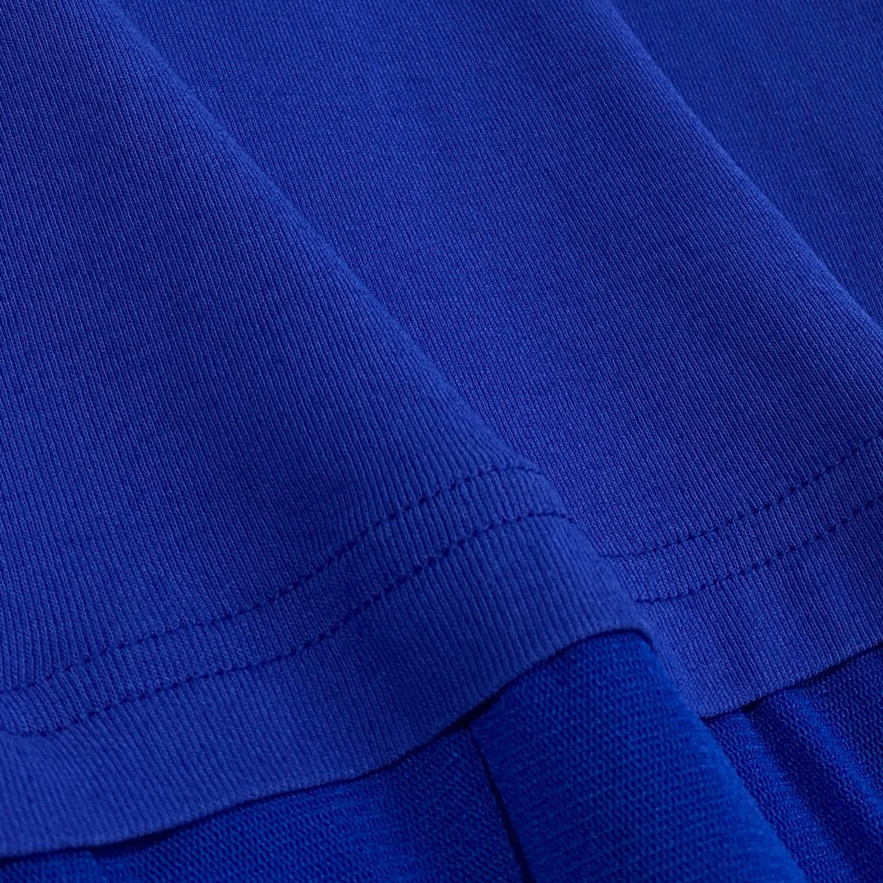 68b27 TOKUKO 1er VOL トクコプルミエヴォル チュニックワンピース 半袖 花柄プリント メッシュ切替 レディース 女性服 サイズ9 ブルー コットン100％u02t