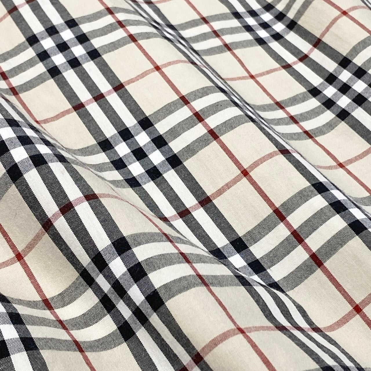 Ig6 BURBERRY LONDON 半袖シャツ チェックシャツ ノバチェック Lサイズ ベージュ系 コットン100％ メンズ 男性用ta2