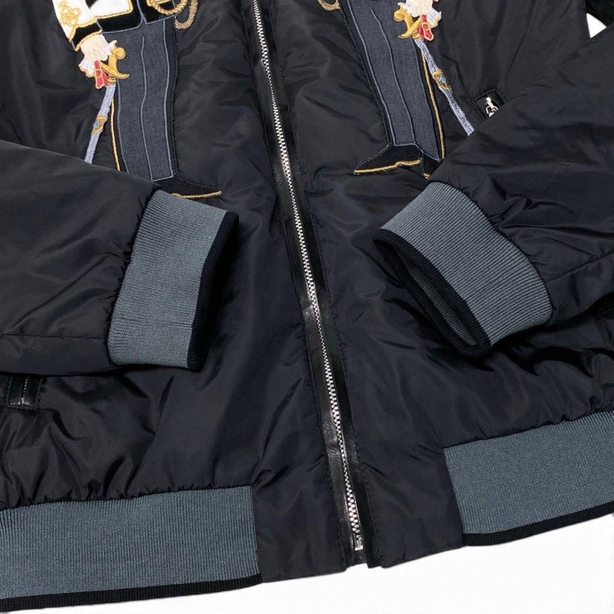 i13 DOLCE&GABBANA ドルチェアンドガッバーナ 2017/18 ランウェイ着 ボンバージャケット Runway Dog Knight Embroidery Bomber Jacket Black Size44t18r