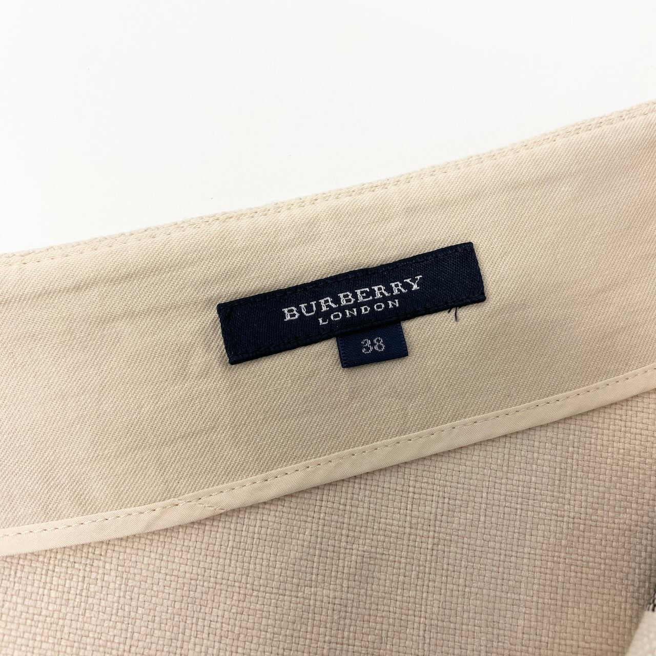 Ic30  BURBERRY LONDON バーバリー ラップスカート 巻きスカート ミモレ丈 チェック柄 サイズ38 ライトベージュ コットン100％ レディース 女性服u02t