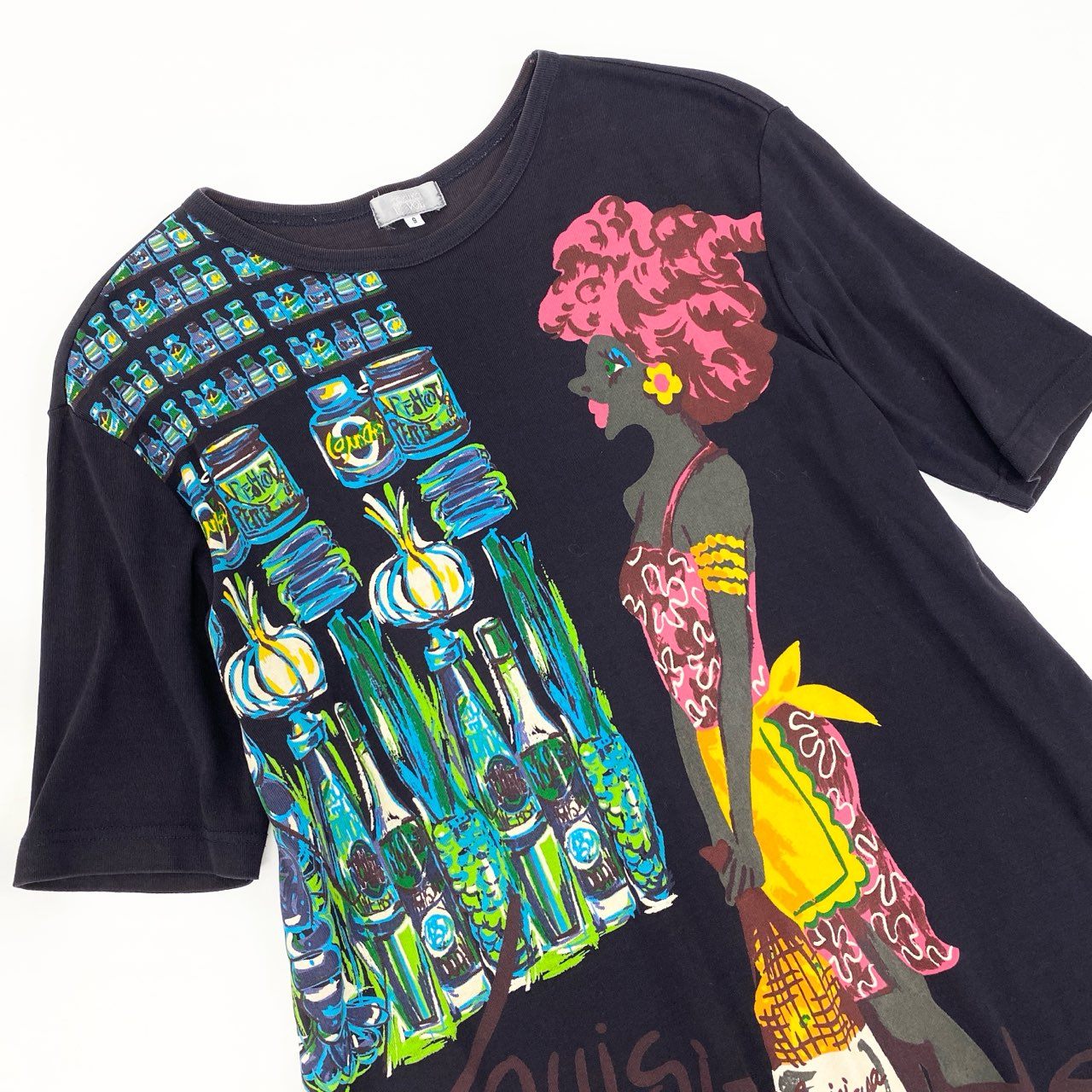 18k20 TOKUKO 1er VOL トクコプルミエヴォル 半袖Tシャツワンピース チュニックワンピース フロントプリント レディース 女性用 9 パープル系 コットン100％u02t