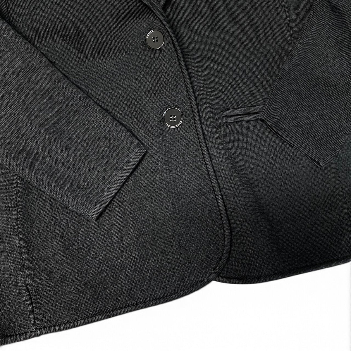 90j27 【タグ付】 LAUREN RALPH LAUREN ローレンラルフローレン 24年 テーラードジャケット アンコンジャケット ロゴワッペン サイズM ブラック レディースo07t