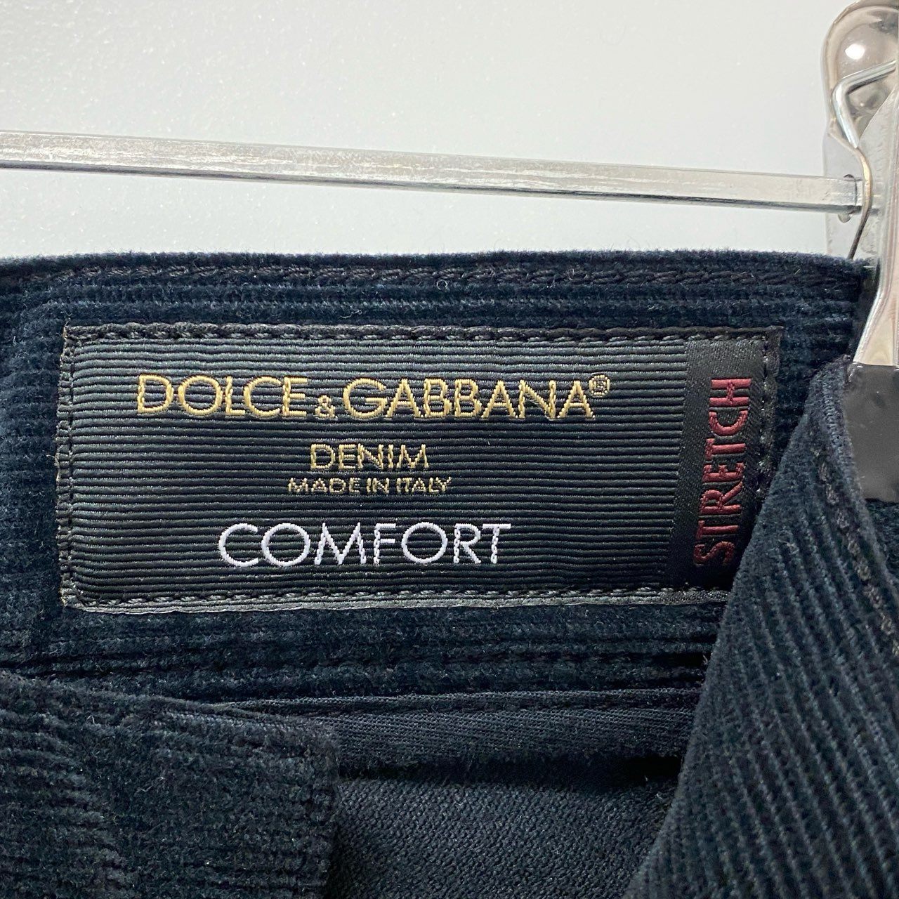 12b19 DOLCE&GABBANA ドルチェアンドガッバーナ コーデュロイパンツ スキニーパンツ ストレッチ 46サイズ ブラック メンズ 男性用u02t