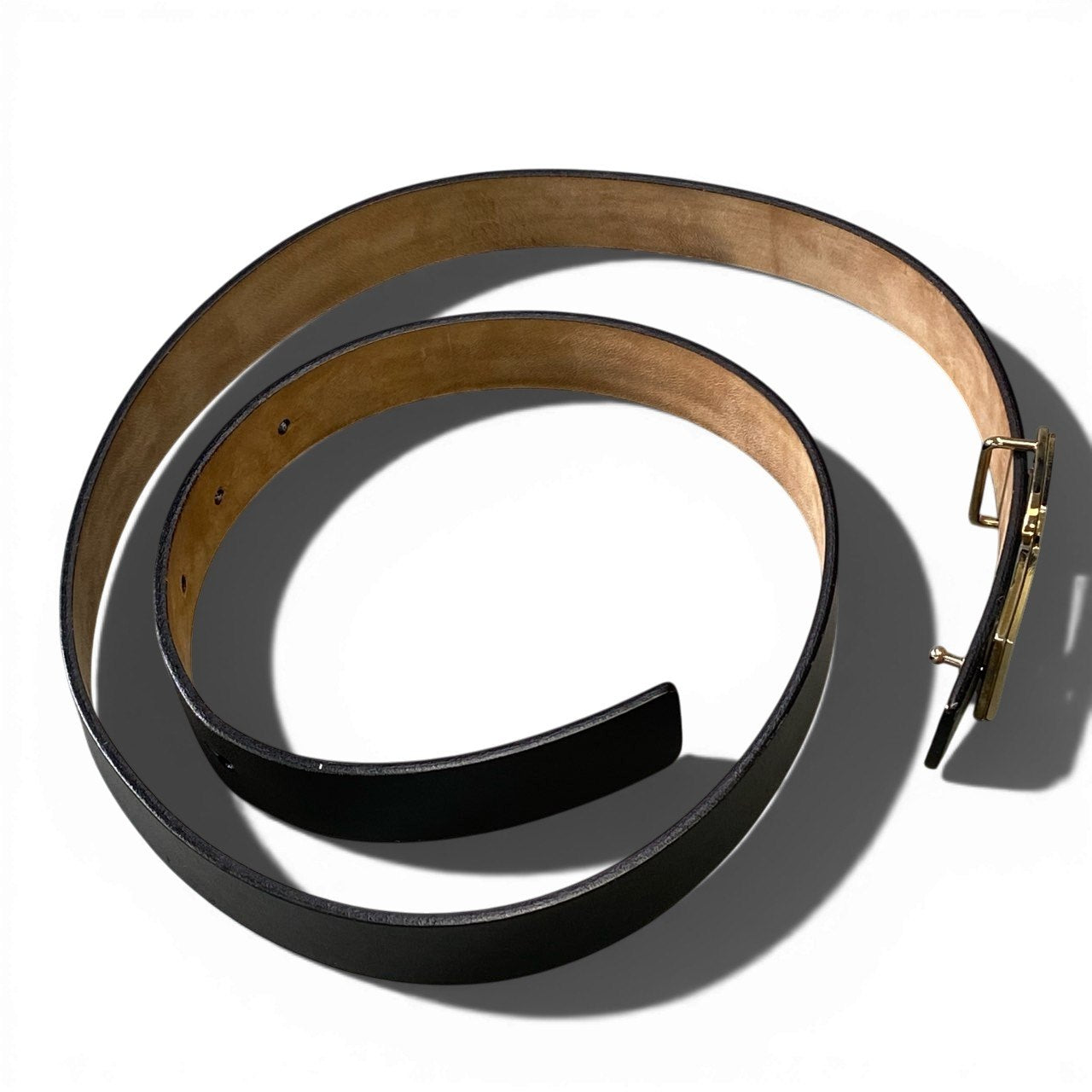 a6 DOLCE&GABBANA ドルチェアンドガッパーナ レザーベルト DGロゴ バックル イタリア製 85CM 34INCH ブラック レザー レディースk02i