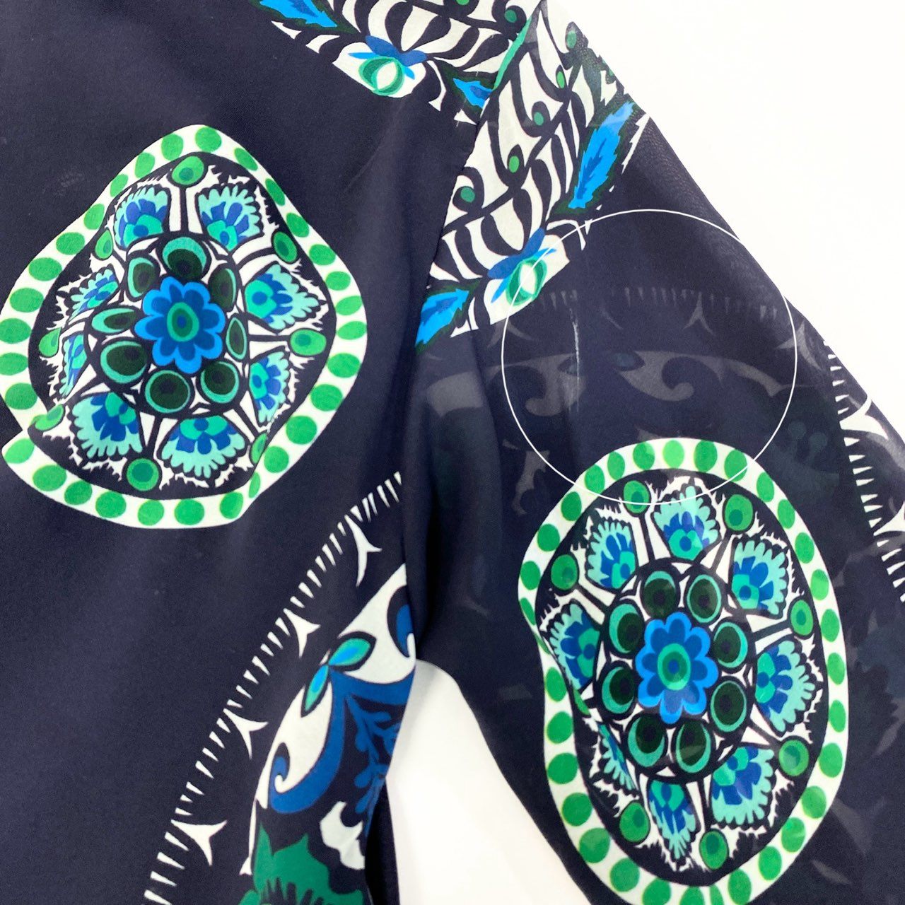 14c5 TOKUKO 1er VOL トクコプルミエヴォル レースカーディガン 薄手 異素材切替 フラワープリント 花柄 レディース 女性服 ネイビー サイズ9u02t