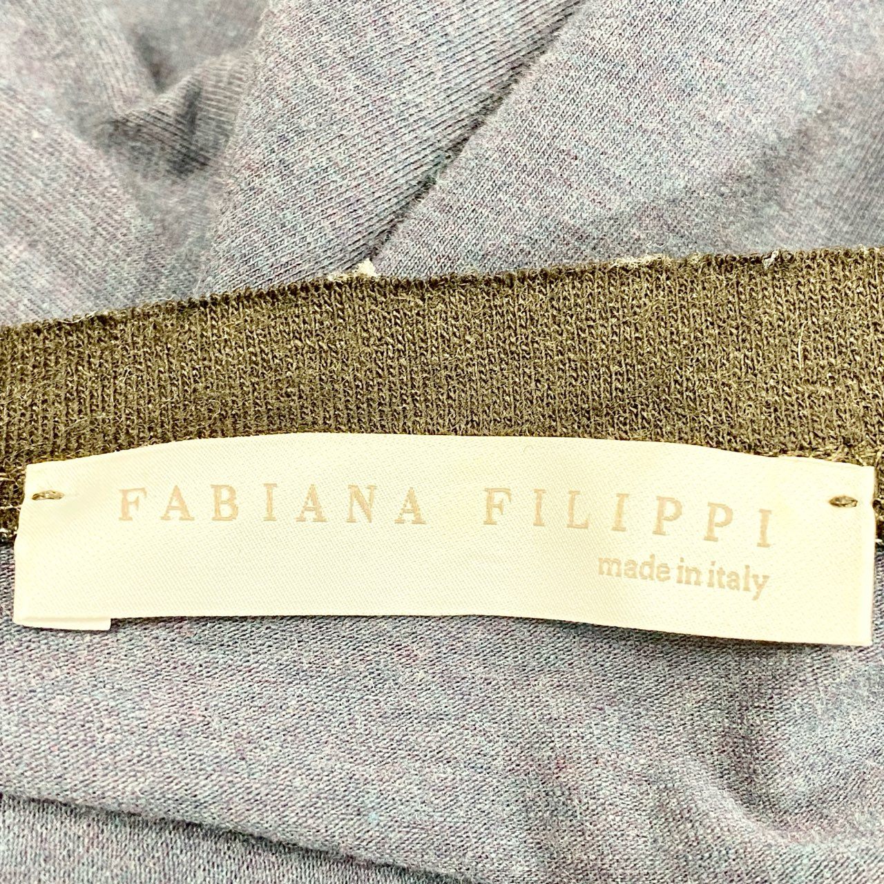 78b26 FABIANA FILIPPI ファビアナフィリッピ 長袖カットソー トップス イタリア製 Mサイズ ネイビー レディース 女性用u02t