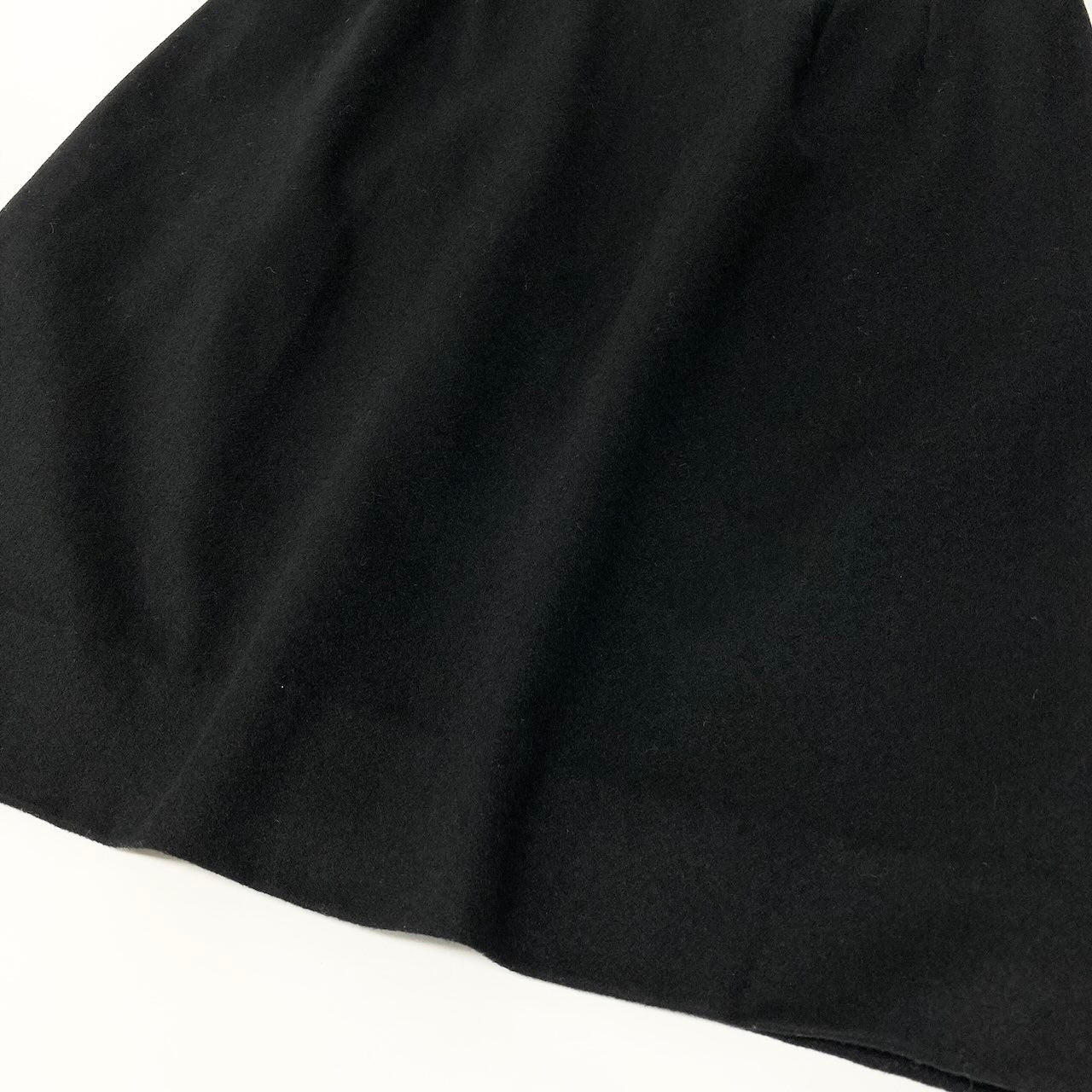 E Christian Dior クリスチャンディオール ビンテージ スカートセットアップ テーラードジャケット スカート レザーパイピング ブラック レディース 女性用nu1