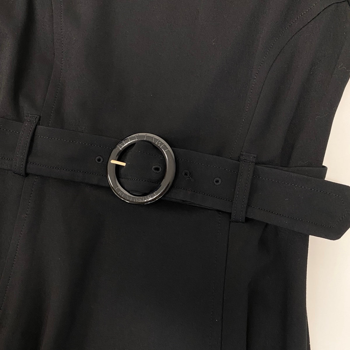 Eg9 BLUE LABEL CRESTBRIDGE ブルーレーベル クレストブリッジ Aライン 半袖ワンピース チェック柄 サイズ38 ブラック レディースo07t