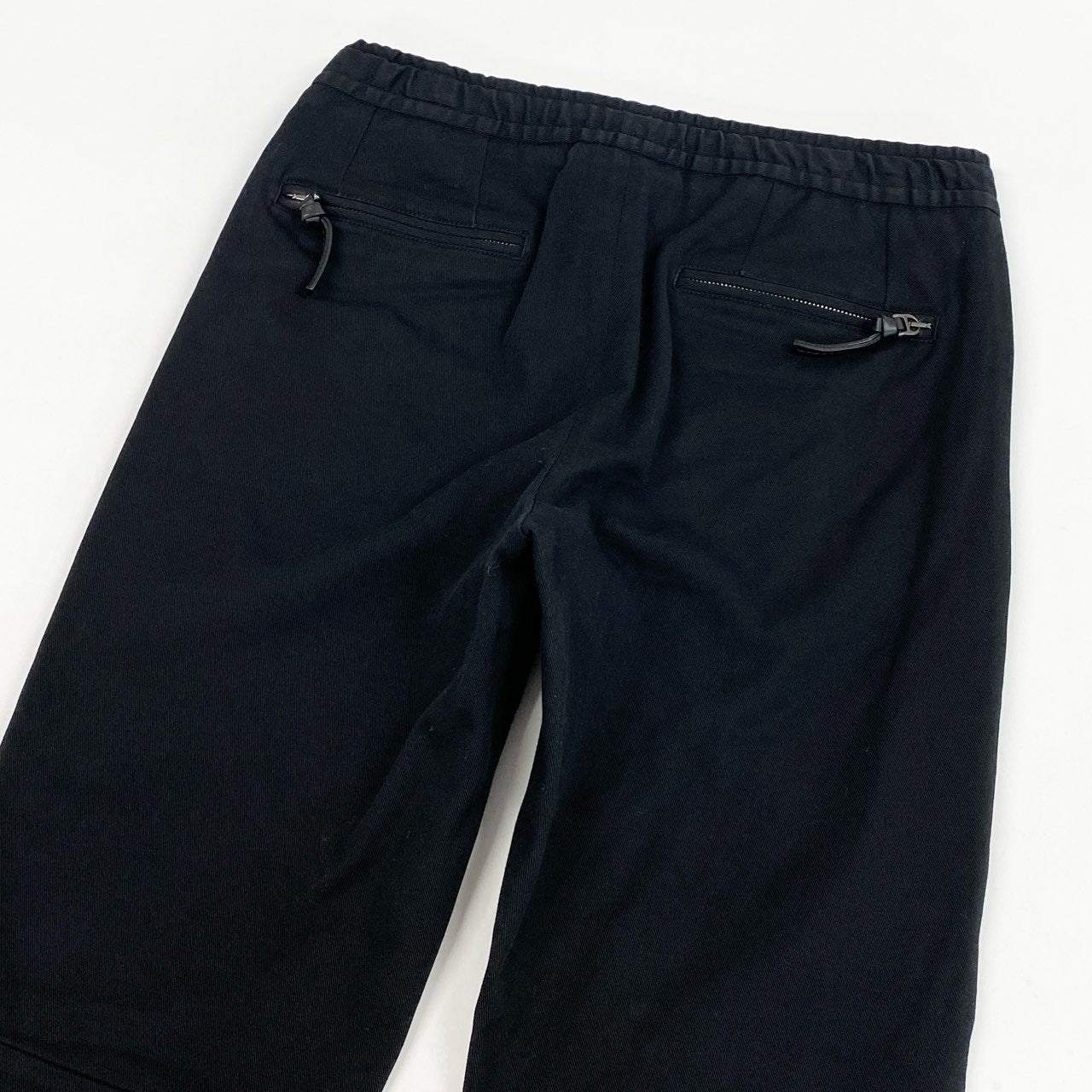 3l25 DOLCE&GABBANA ドルチェアンドガッパーナ イタリア製 ジョガーパンツ コットンパンツ ウエストゴム○ テーパード メンズ 紳士服 44 ブラックk02i