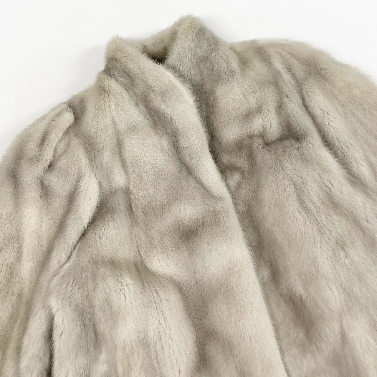 51k19 SAGA MINK サガミンク 銀サガ パールミンク コート F 最高級本毛皮 MINK FUR リアルファー 裏地刺繍t18r