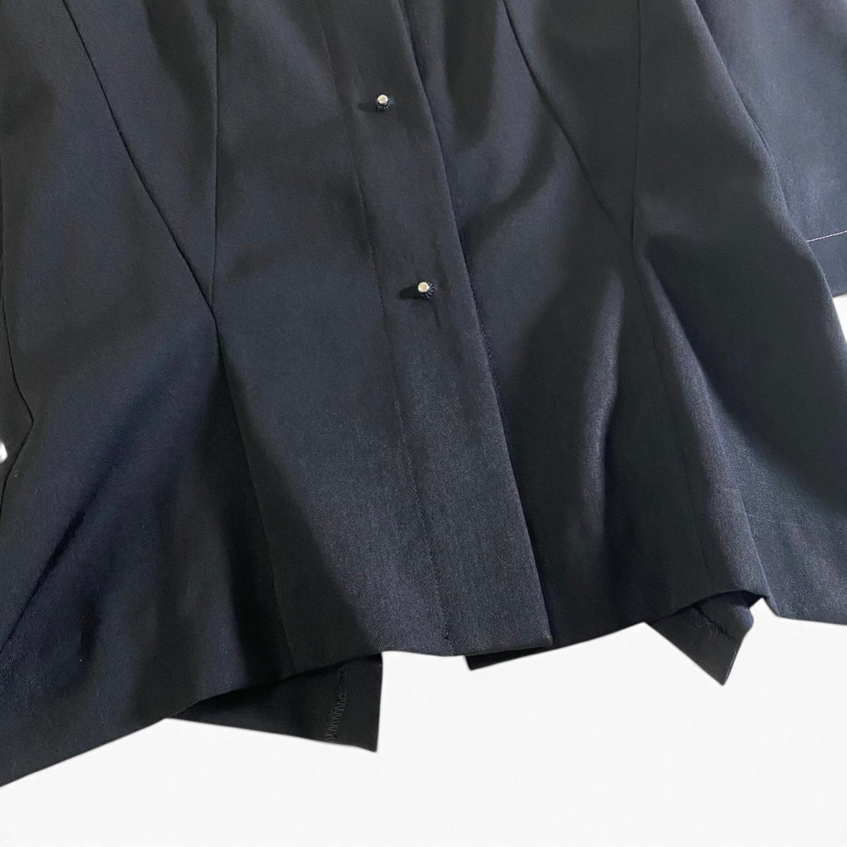 34j26 【美品】 YOHJI YAMAMOTO COSTUME ヨウジヤマモト コスチューム 2000年SS アーカイブ ノーカラージャケット 7分袖 フォーマル サイズ1 ブラック レディースu02t