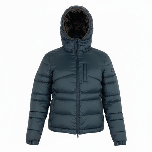 50b27 PEUTERY ピューテリー グースダウンジャケット アウター 袖腕章 S ネイビー メンズu02t