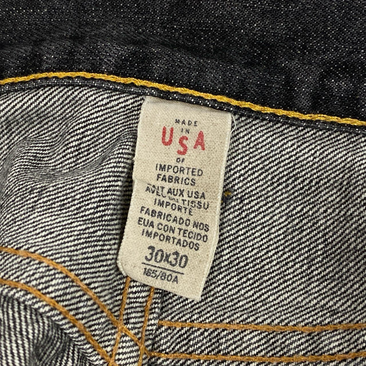 70L23 DOUBLE RL ダブルアールエル BLACK WASH ブラックウォッシュ ローストレート デニムパンツ 30×30 ブラック ジーンズ Ralph Lauren ラルフローレンt18r