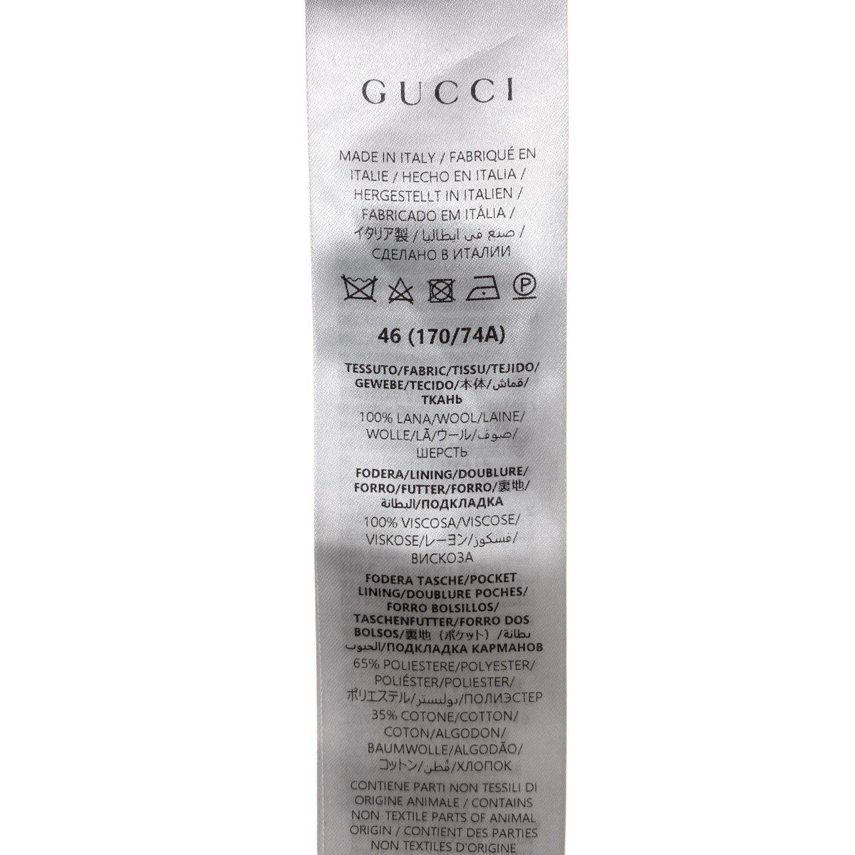 Eh10 【美品】 GUCCI グッチ 24-25AW スラックスパンツ ボトムス サイズ46 ブラック レディースo07t
