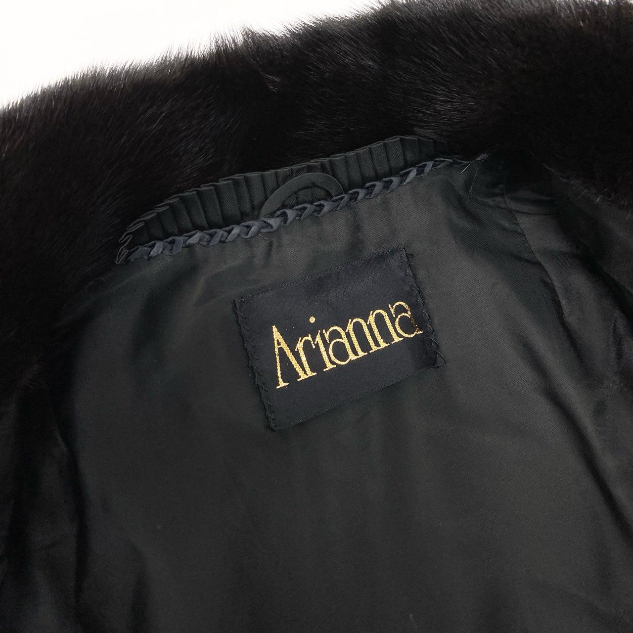 39k1 Arianna アリアンナ マホガニーミンク 110cm 超ロングコート 13 L相当 ダークブラウン 本毛皮 最高級 リアルファー MINK FUR 裏地花柄刺繍t18r