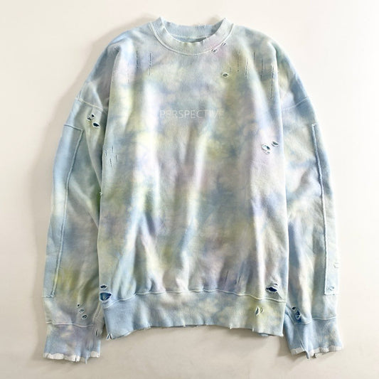 64g3 stein シュタイン OVERSIZED REBUILD SWEAT LS/Tie dye スウェット トレーナー オーバーサイズ タイダイ ST.525-2 M ブルー コットン 日本製