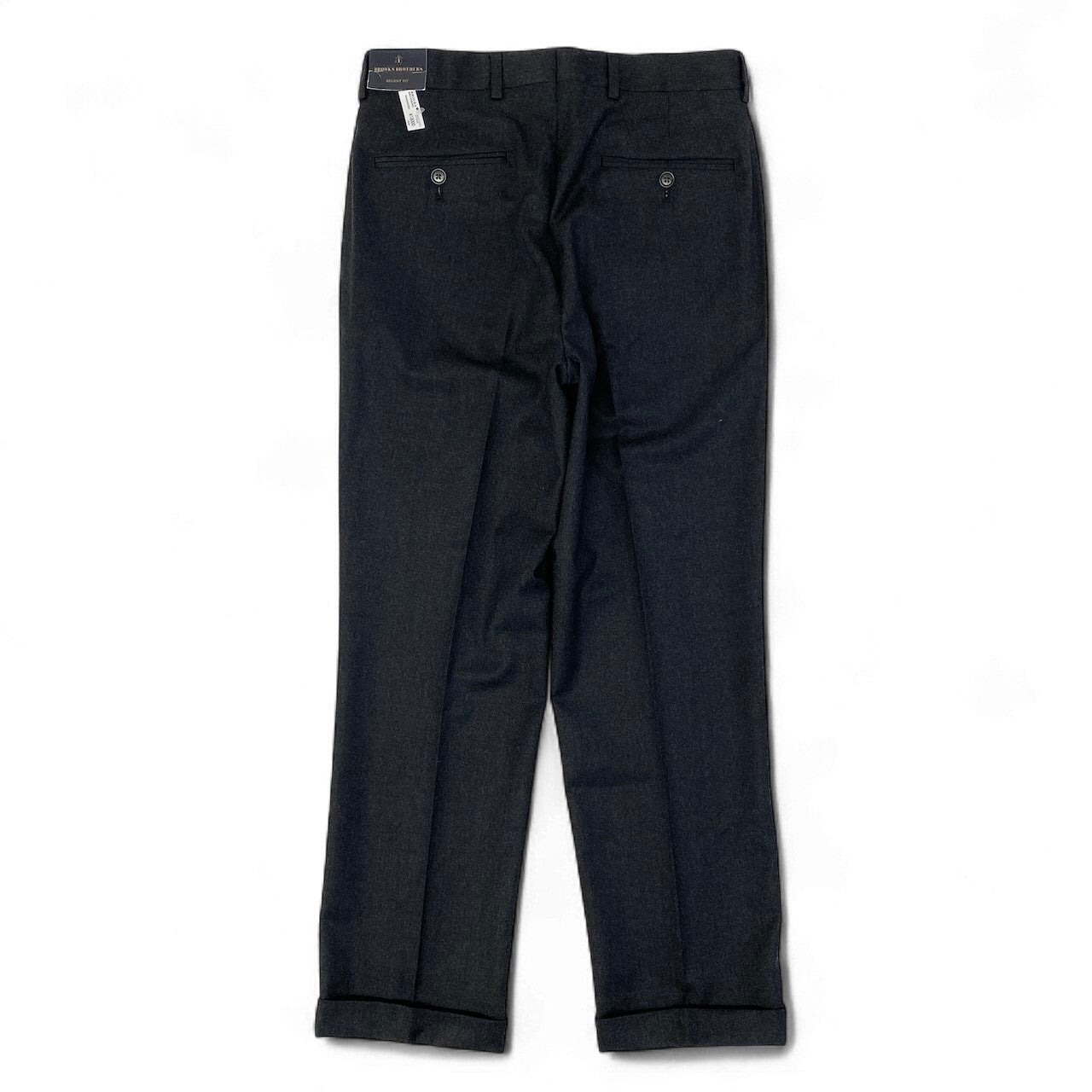 68d30 【未使用保管品】 BROOKS BROTHERS ブルックスブラザーズ REGENT FIT スラックスパンツ センタープレス ボトムス W30/L34 ブラック メンズ 紳士服u02t