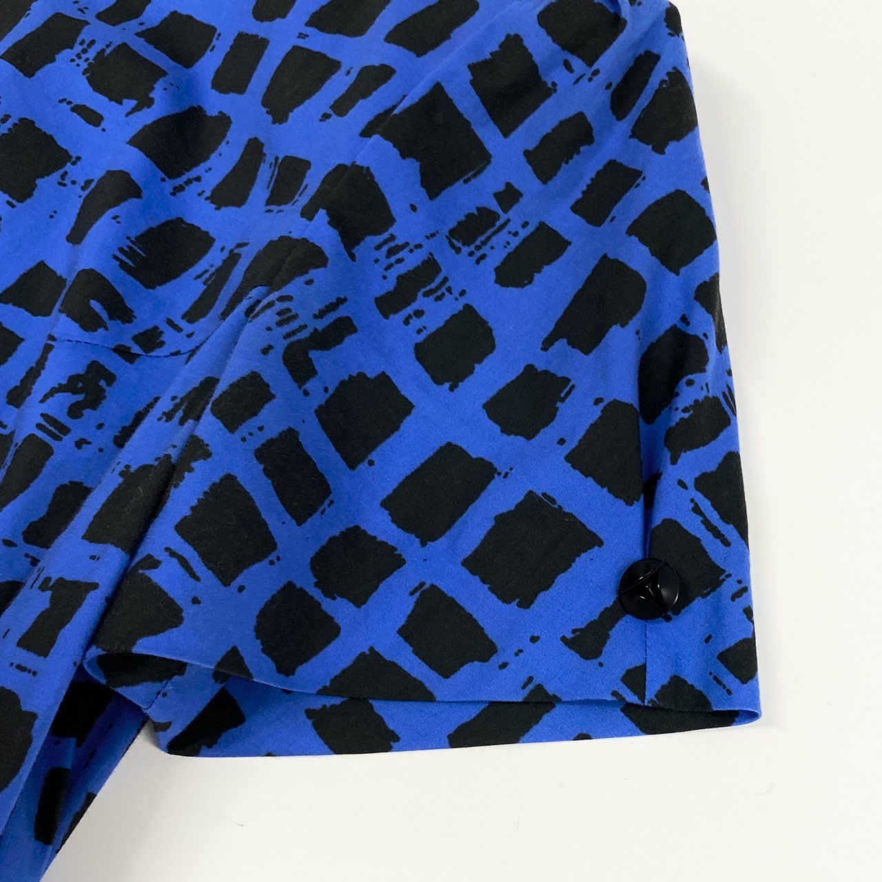 26j24 jun ashida ジュンアシダ 半袖ワンピース ドレス チェック ファスナーデザイン 9サイズ ブルー ブラック レディースu02t