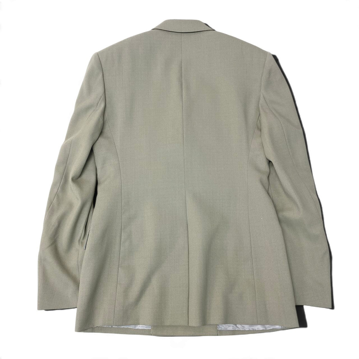 48j16【極美品】 DIOR HOMME ディオール オム ダブルブレスト テーラードジャケット スカーフ付 2way サイズ48 グリーン系 ウール100％ メンズu02t