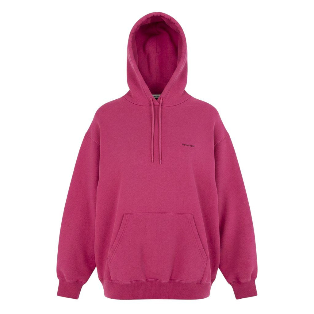 60f2 BALENCIAGA バレンシアガ プルオーバーフーディー パーカー スウェット ブランドロゴ  Mサイズ ピンク コットン100％ メンズ 男性用o07t