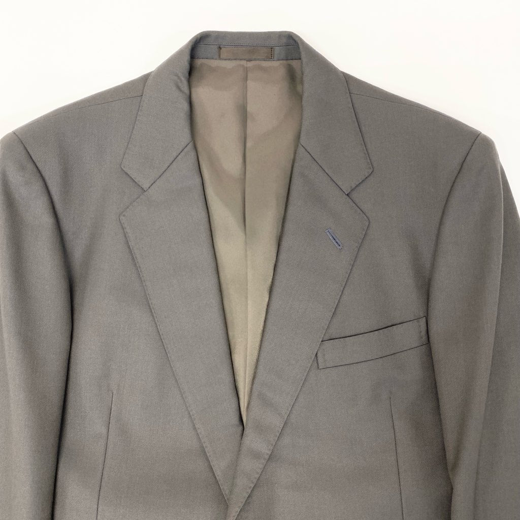 22l28 BURBERRY バーバリーズ スーツセットアップ テーラードジャケット スラックスパンツ 96-86-170AB5 ブラウングレー ウール100％ メンズ 男性用o07t