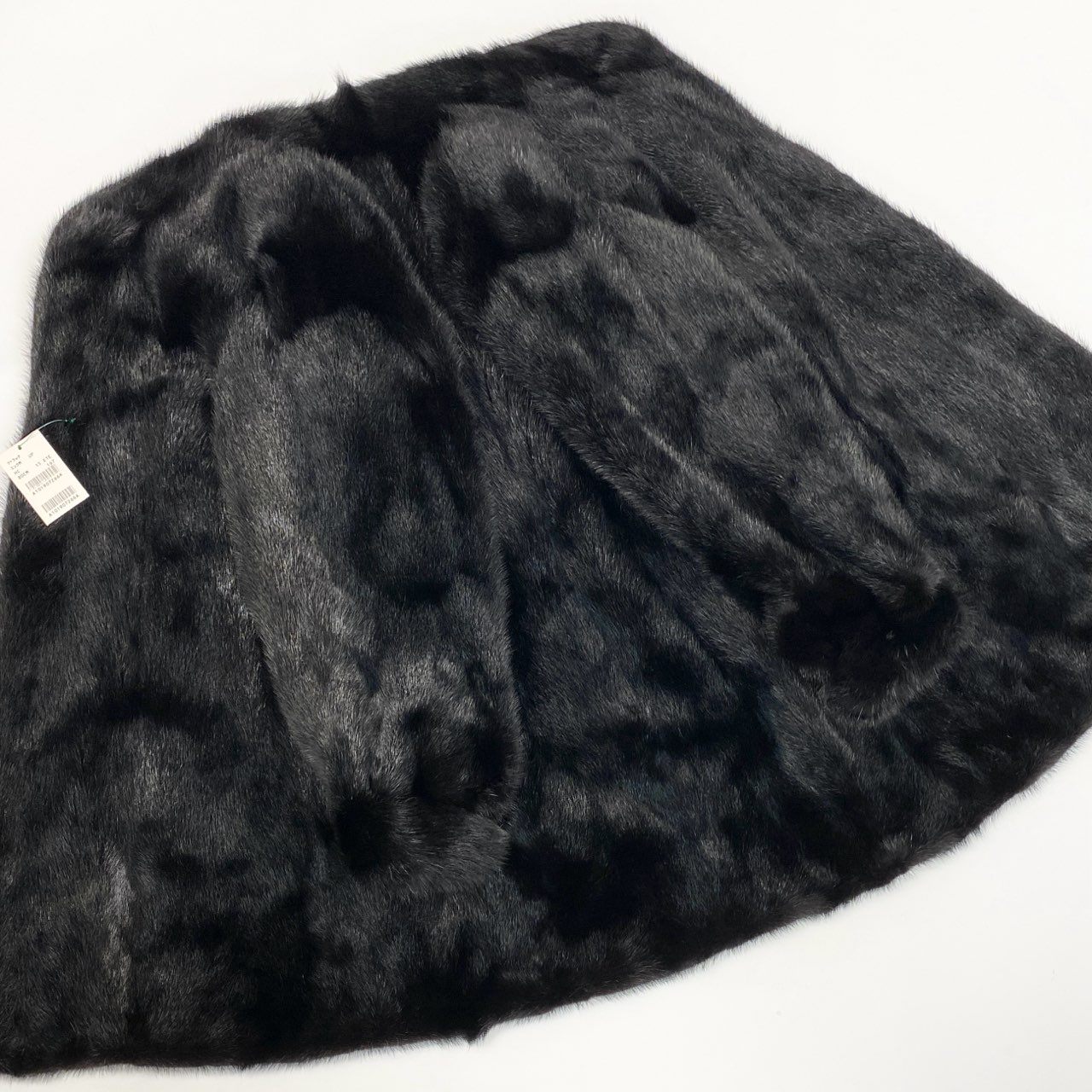 20a22【美品】 ダークミンク ロングコート ミンクコート 逆毛 レディース 女性用 サイズ15 ブラック系 ミンクファー 本毛皮u02t