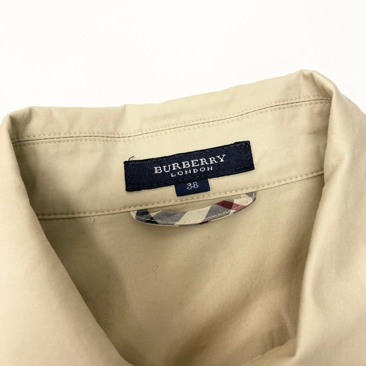 78d9 BURBERRY LONDON バーバリー ロンドン シャツジャケット Shirt Jacket サイズ38 ベージュ 山陽商会t18r