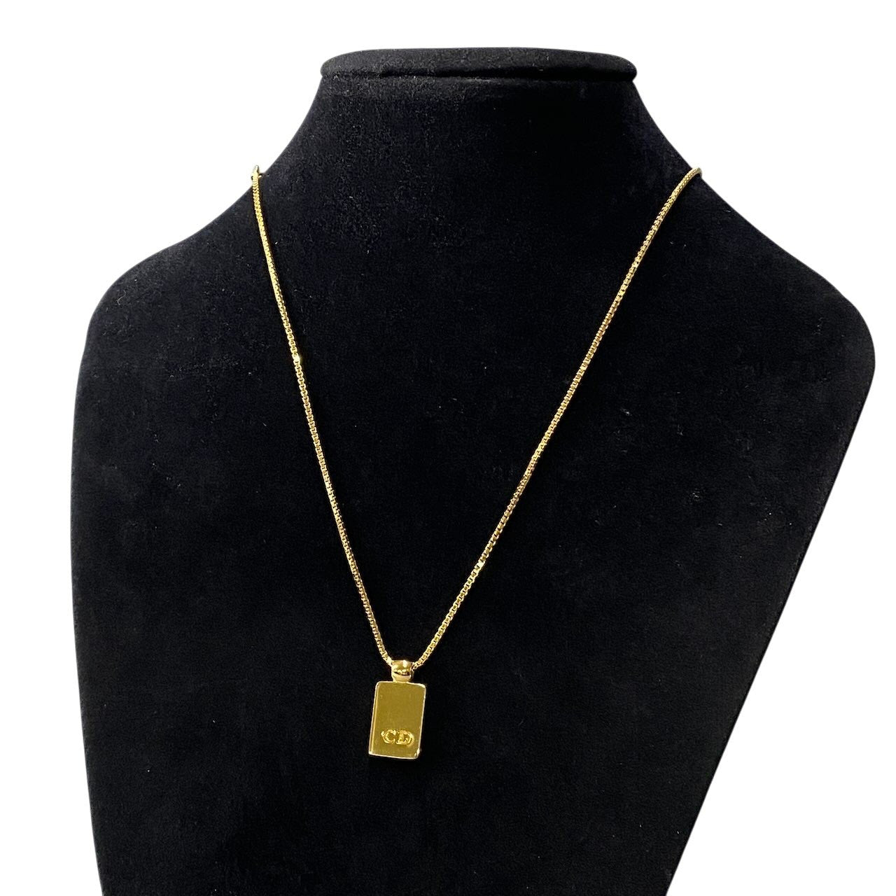 Christian Dior クリスチャンディオール トロッター プレート ゴールドネックレス Trotter Plate Gold Necklace アクセサリーt18r