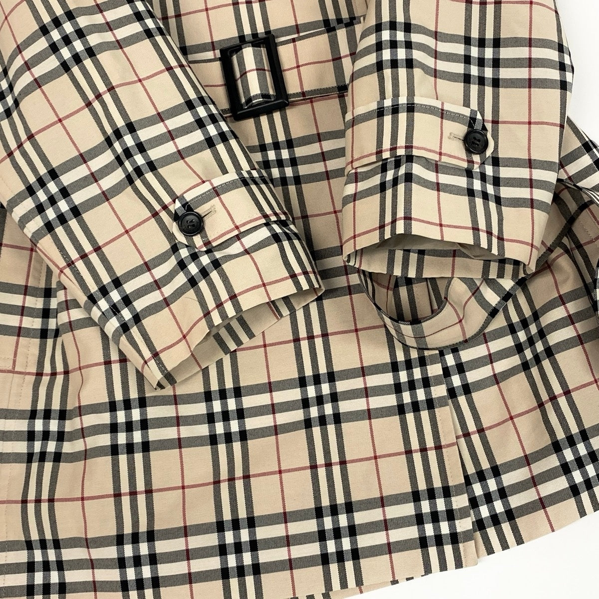 Ii4 【美品】BURBERRY LONDON ノバチェック ショート丈ジャケット 15サイズ ベージュ レディース 女性用u02t