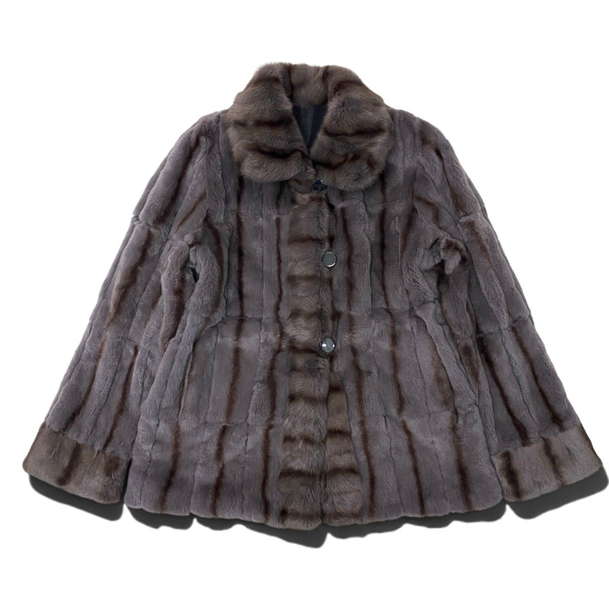 14i20 染め リスファー リバーシブルコート サイズF 本毛皮 Squirrel Fur Coat リアルファーt18r