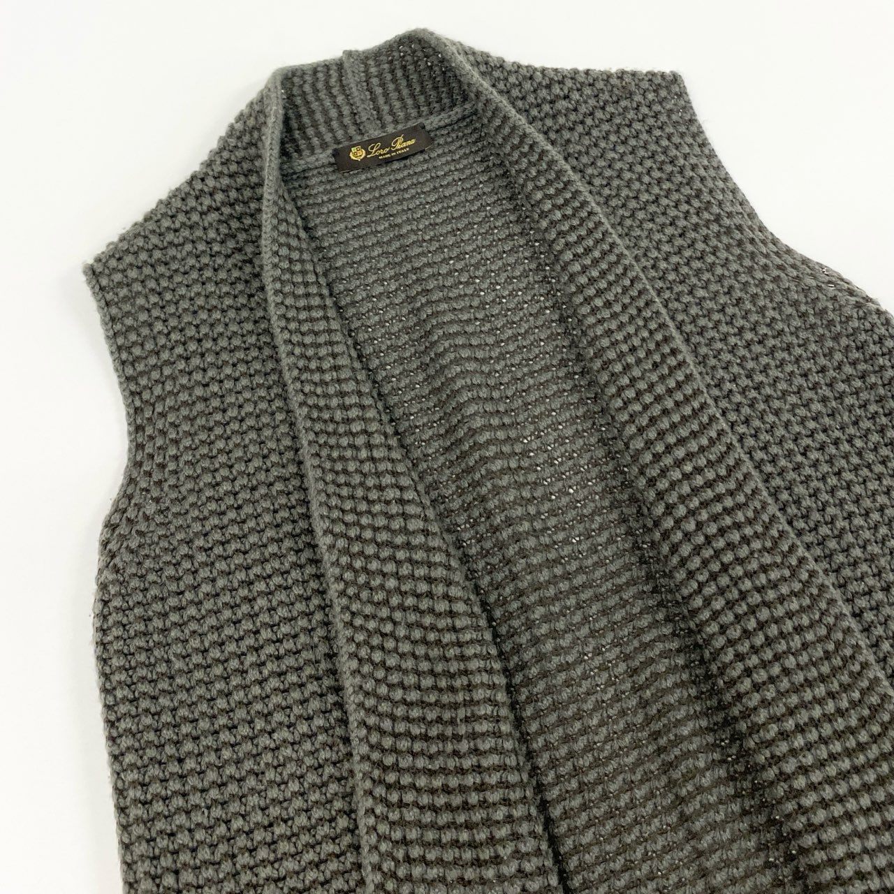 6f11 Loro Piana ロロピアーナ イタリア製 総カシミヤ ニットベスト ジレ チュニック丈 FAD7142 42 ブラウン系 カシミア100％