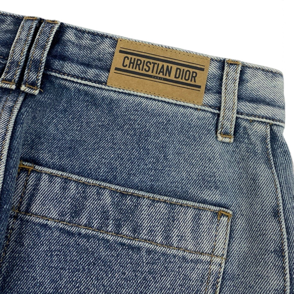 h31 【美品】Christian Dior オブリーク バギーデニムパンツ 38サイズ インディゴ コットン100％ レディース 女性用k02i