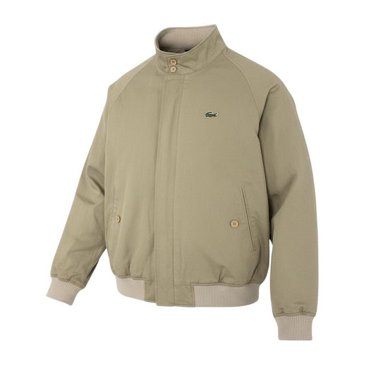 66a12 《美品》 LACOSTE × BEAMS ラコステ ビームス別注 ハリントンスウィングトップジャケット ブルゾン ダブルジップ ワニワッペン バックロゴ メンズ 紳士服 BH021PL US S ベージュu02t