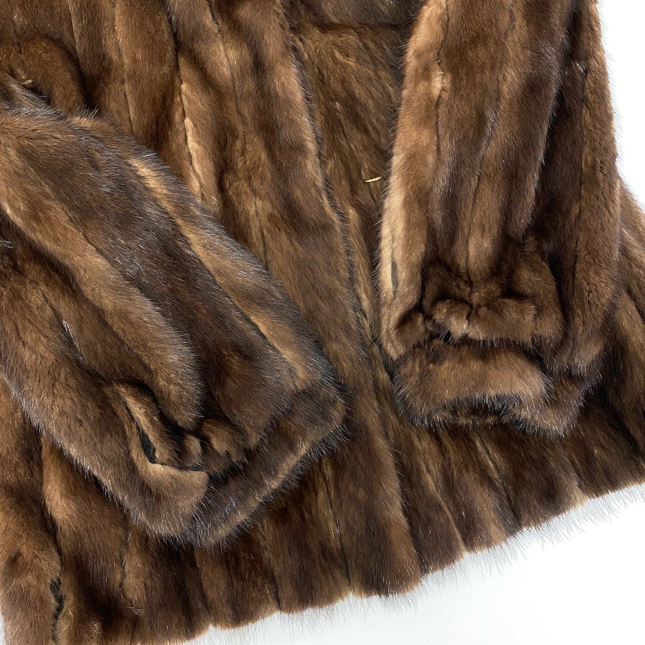 7a27 Partina パルティナ デミバフミンク ファーコート サイズF ブラウン 本毛皮 Mink Fur Coatt18r