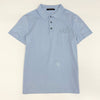 25f14 LOUIS VUITTON ルイヴィトン ダミエポケット 半袖ポロシャツ サイズM ブルー  POLO SHIRT ロゴプリント 夏