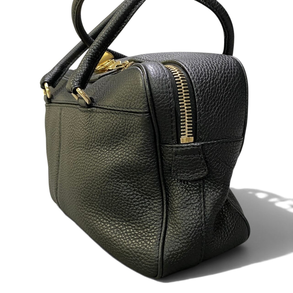 Bj2 Max Mara マックスマーラ ミニボストン レザーバッグ Mini Boston Leather Bag ブラック ハンドバッグ 鞄t18r