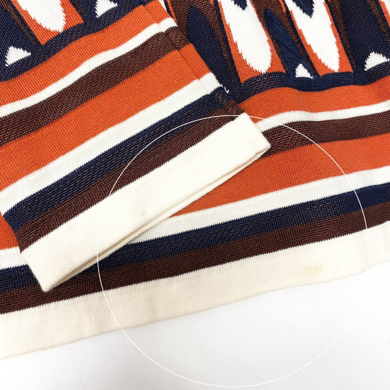 Ec5 Salvatore Ferragamo サルヴァトーレフェラガモ ロングスリーブカーディガン 総柄 幾何学模様 Sサイズ マルチカラー レディース 女性用o07t