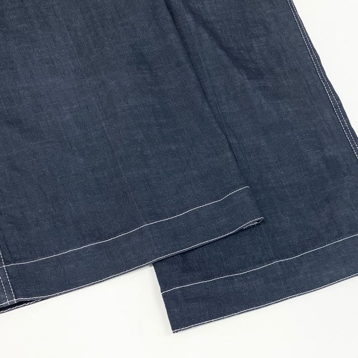 80g23 Rene ルネ ワイドパンツ ストレートパンツ デニム ボトム 薄手 春夏 レディース 女性用 6825050 34 ネイビー