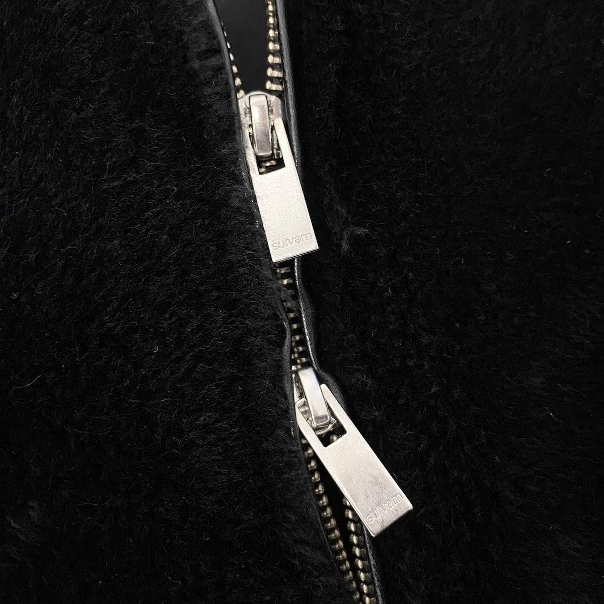 27j16 【美品】 sulvam サルバム 19aw ビッグファージャケット ファイクファーブルゾン SK-Y05-600 サイズS ブラック メンズu02t
