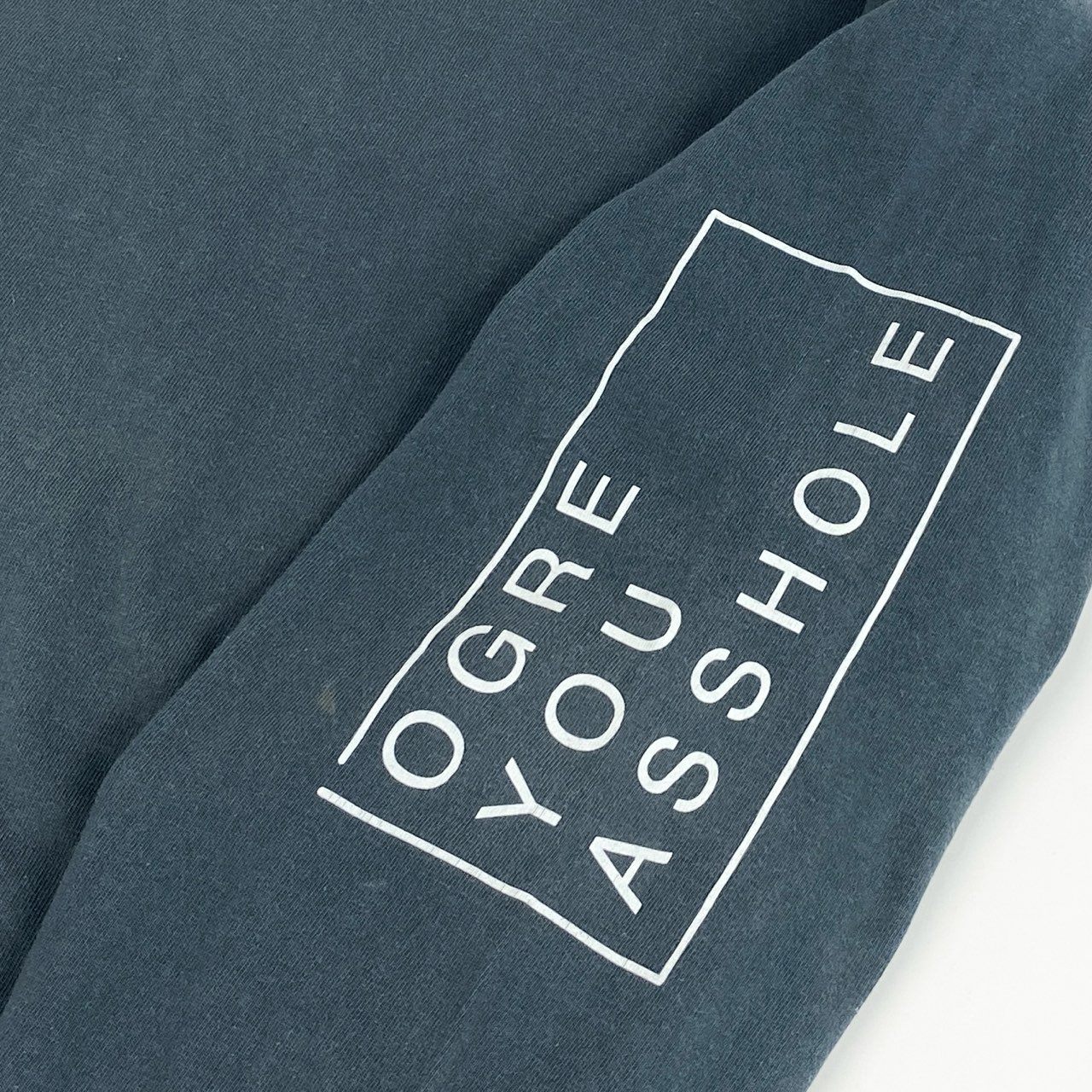 83i3 UNDERCOVER アンダーカバー 袖プリント 長袖カットソー ロンT ロングスリーブTシャツ バックプリント 大きいサイズ UC1B4805-4 4 XLサイズ相当 グリーン コットン メンズ 日本製o07t