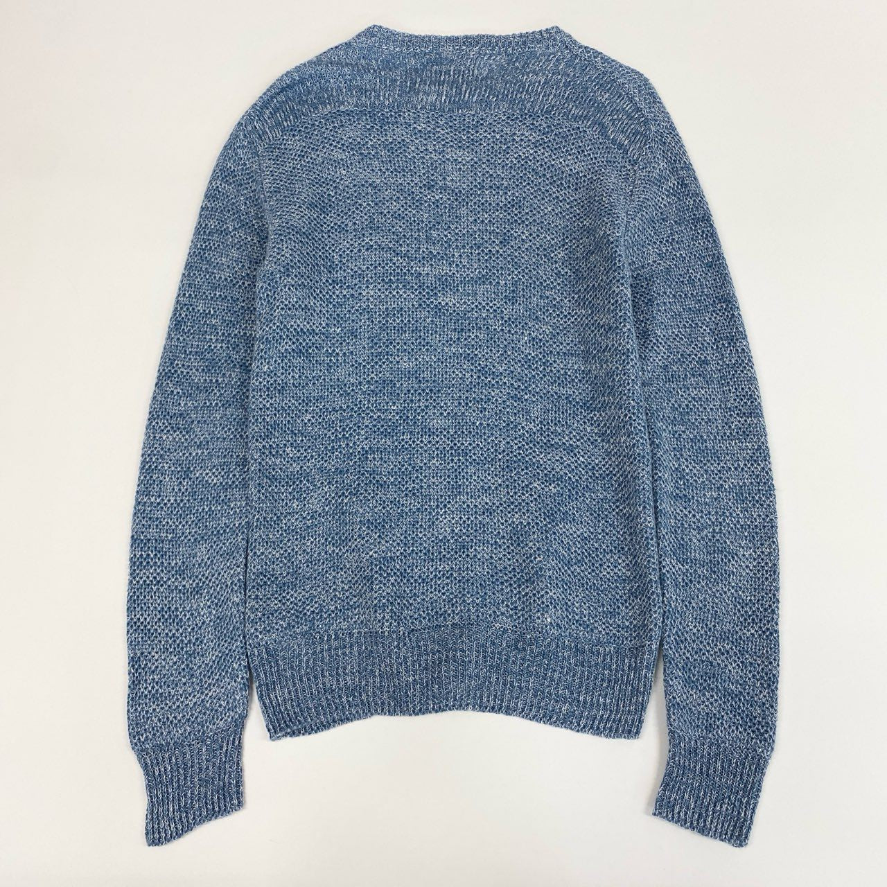 12i26 《美品》 Corgi コーギー クルーネック ニット セーター トップス ハンドメイド 英国製 サイズM ライトブルー リネン メンズ ロンハーマン購入u02t