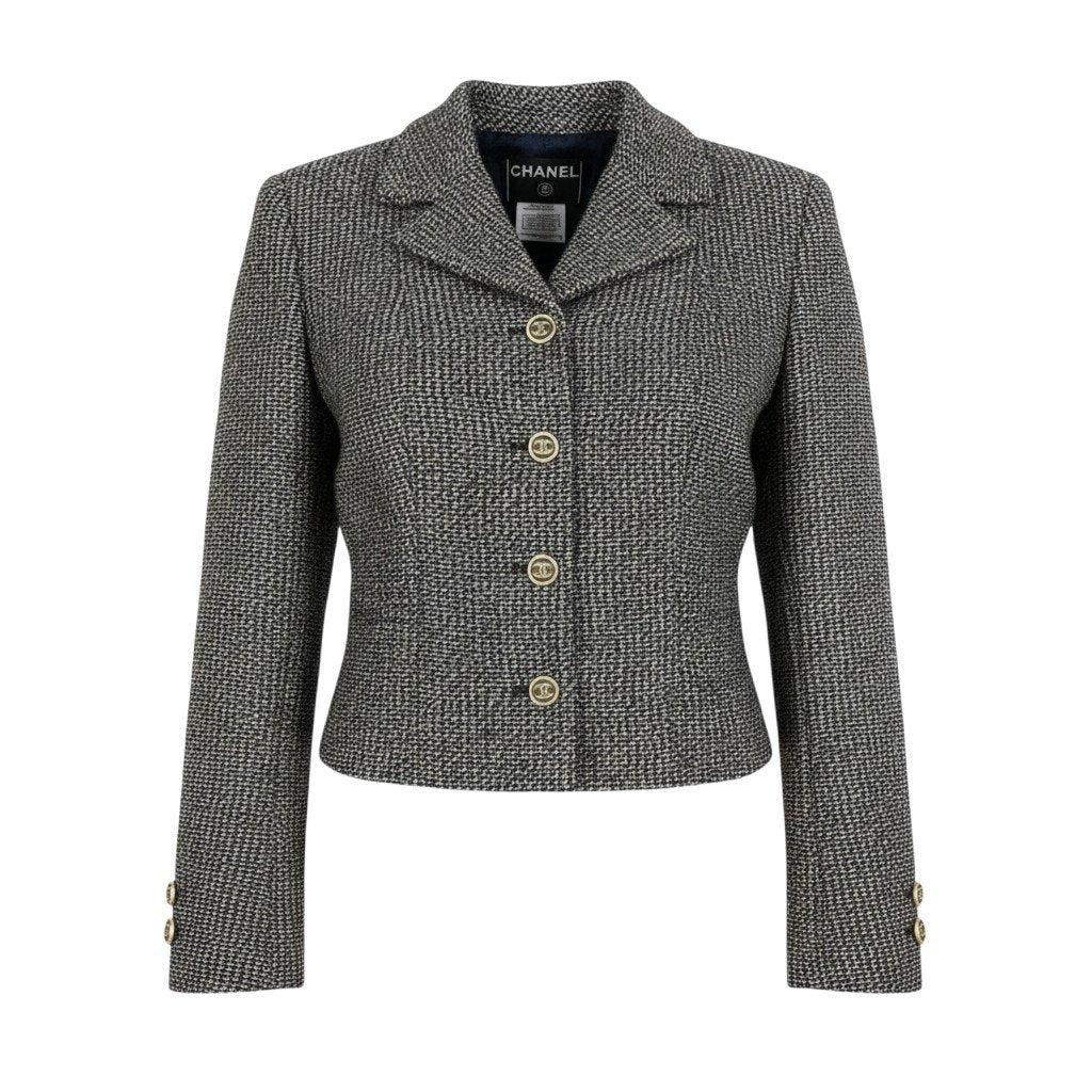 i22 CHANEL シャネル 01A ココマーク ショート丈 ツイードジャケット CC Cropped Tweed Jacket P18627 Size42t18r