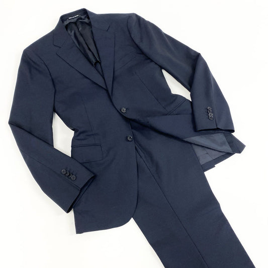 49f2 GREEN LABEL RELAXING united arrows グリーンレーベルリラクシング REDA社生地 セットアップスーツ ジャケット ボトムス ビジネス◎ フォーマル◎ 背抜き 46 ネイビー ウール