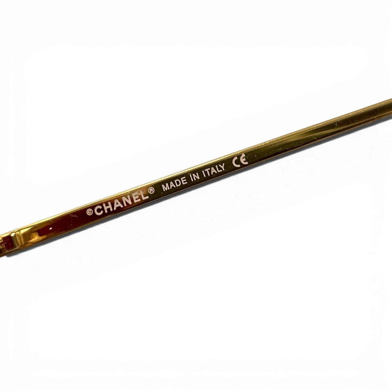 b15 CHANEL シャネル リムレス サングラス アイウェア ココマーク カラーレンズ 4013 59□16 オレンジ レディースta1