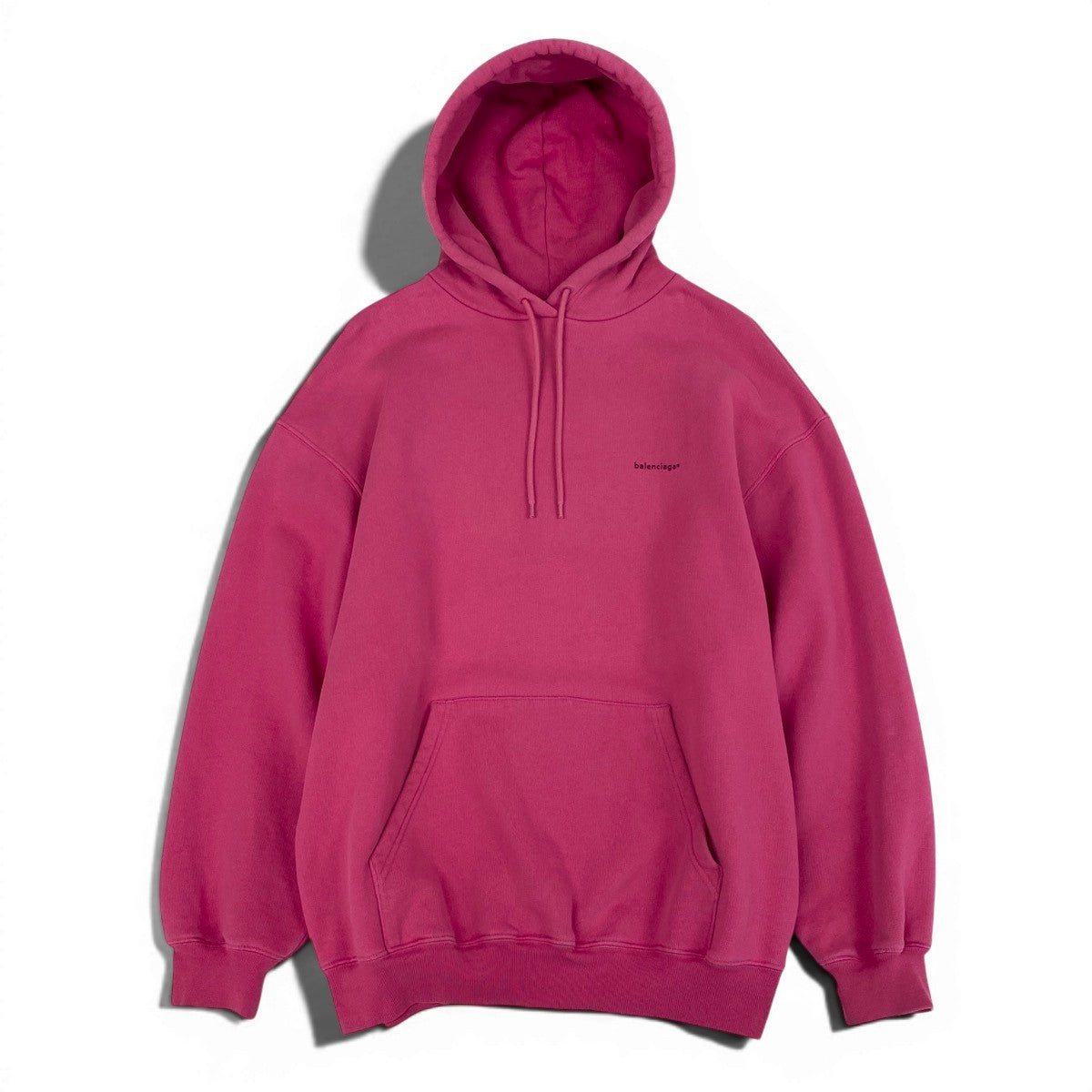 60f2 BALENCIAGA バレンシアガ プルオーバーフーディー パーカー スウェット ブランドロゴ  Mサイズ ピンク コットン100％ メンズ 男性用o07t